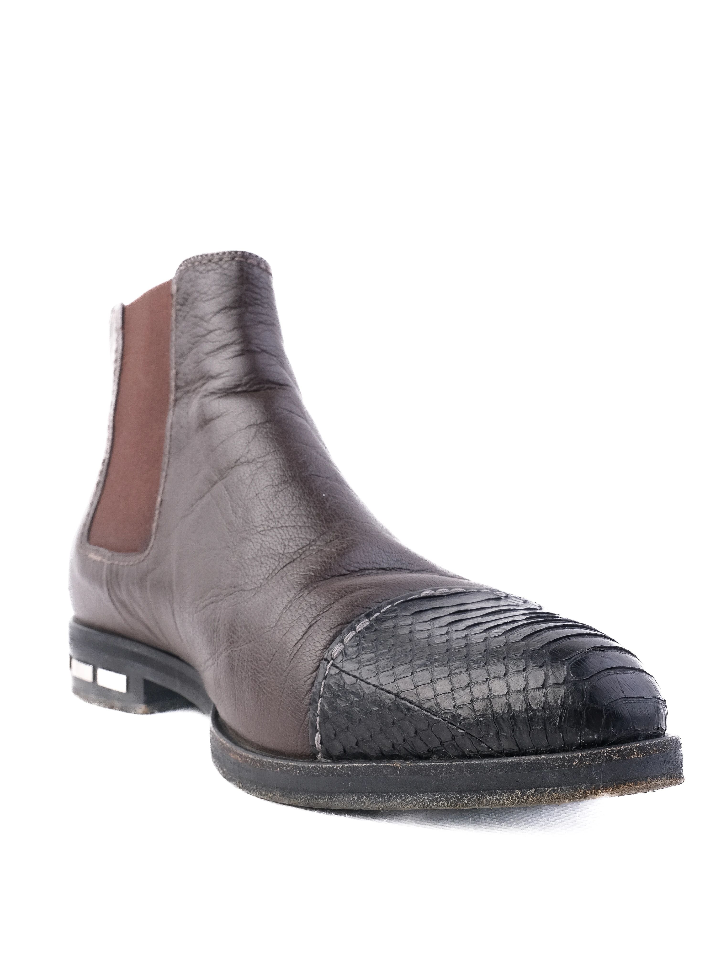 Excellent Lanvin Orange Leather Ankle Boots Size 39 Women
