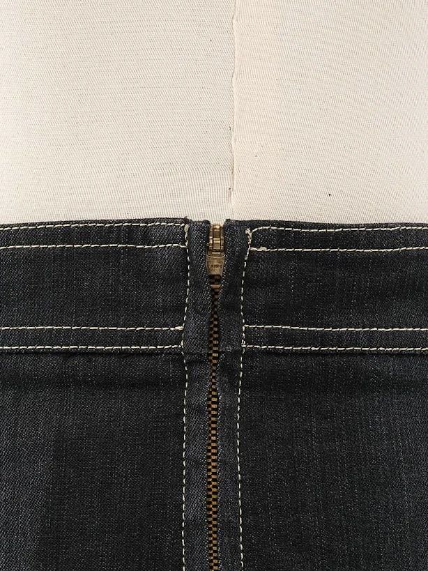 EXCELLENT Clips Blue Nylon WomenÕs High-Waisted Skirt Size L