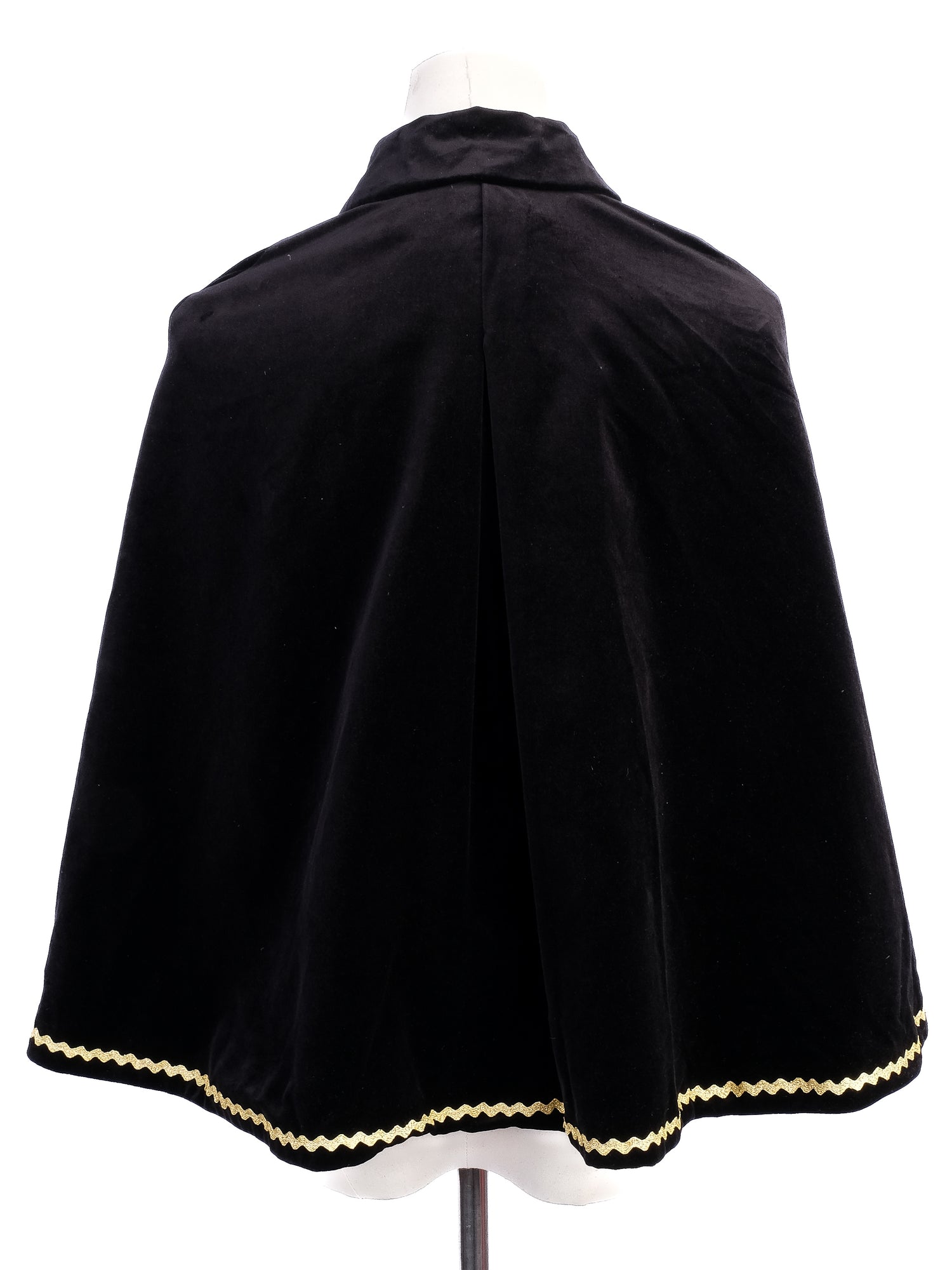 Gucci Kids Black Velvet Cape with Gold Detailing Size 6