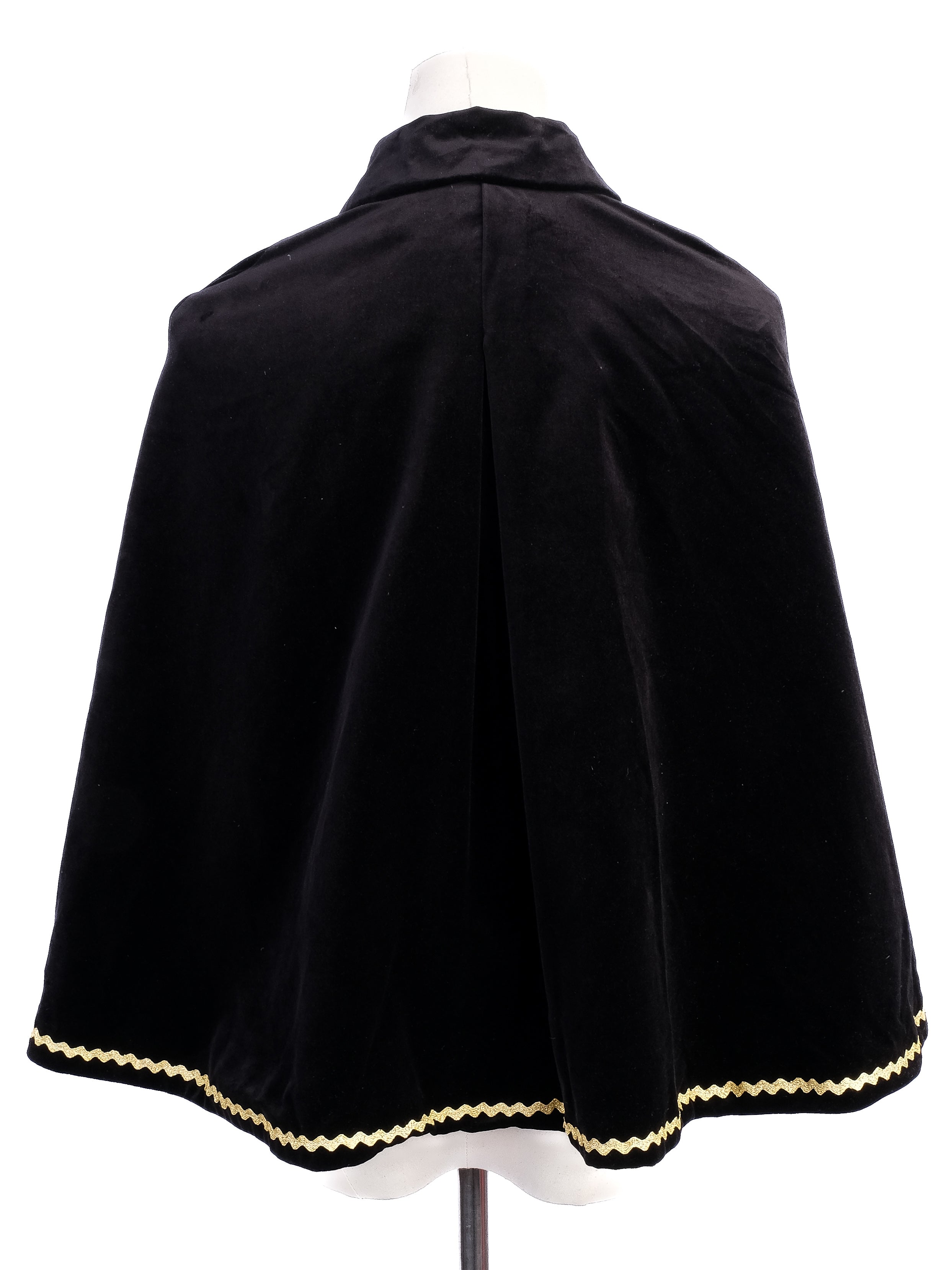 Gucci Kids Black Velvet Cape with Gold Detailing Size 6