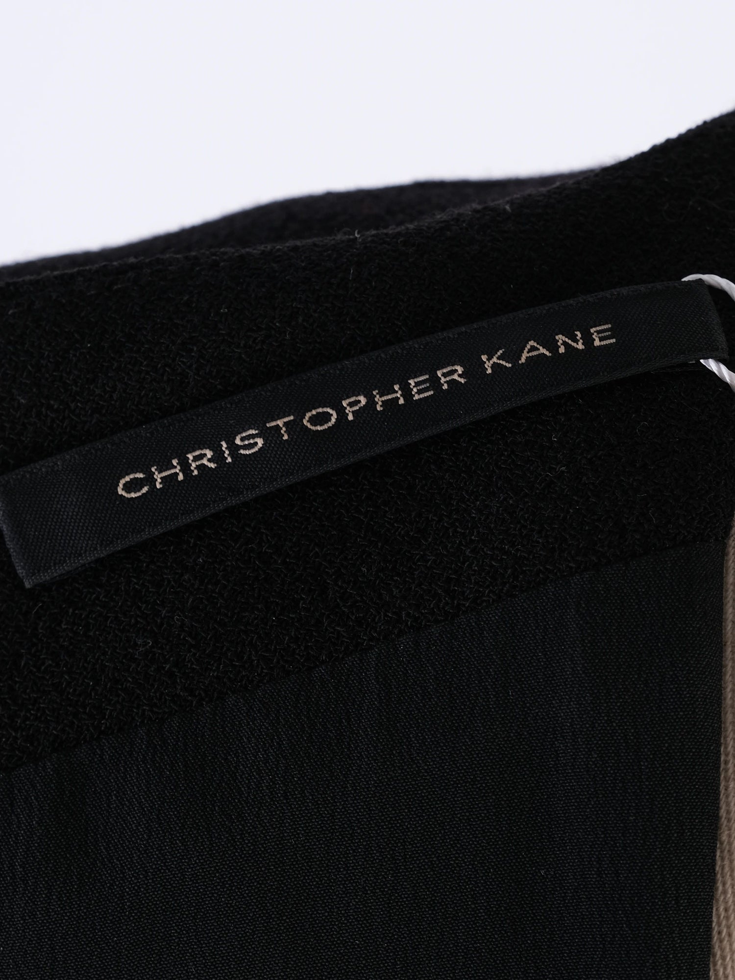 Excellent Christopher Kane Black Wool Dress Size M with Unique Design