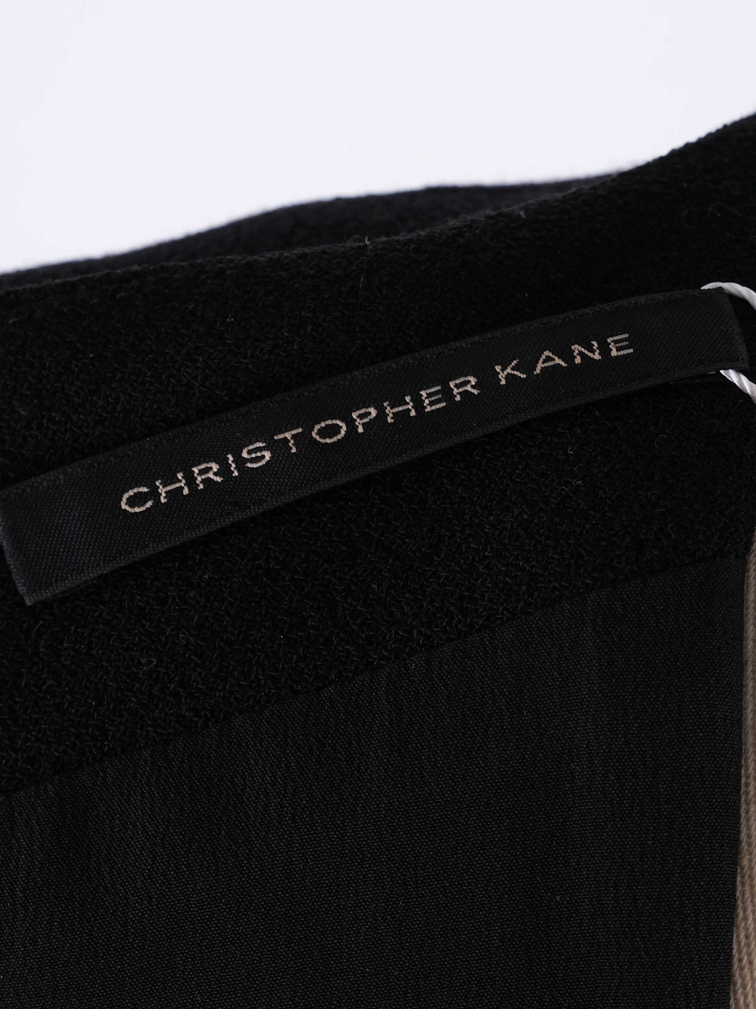 Excellent Christopher Kane Black Wool Dress Size M with Unique Design