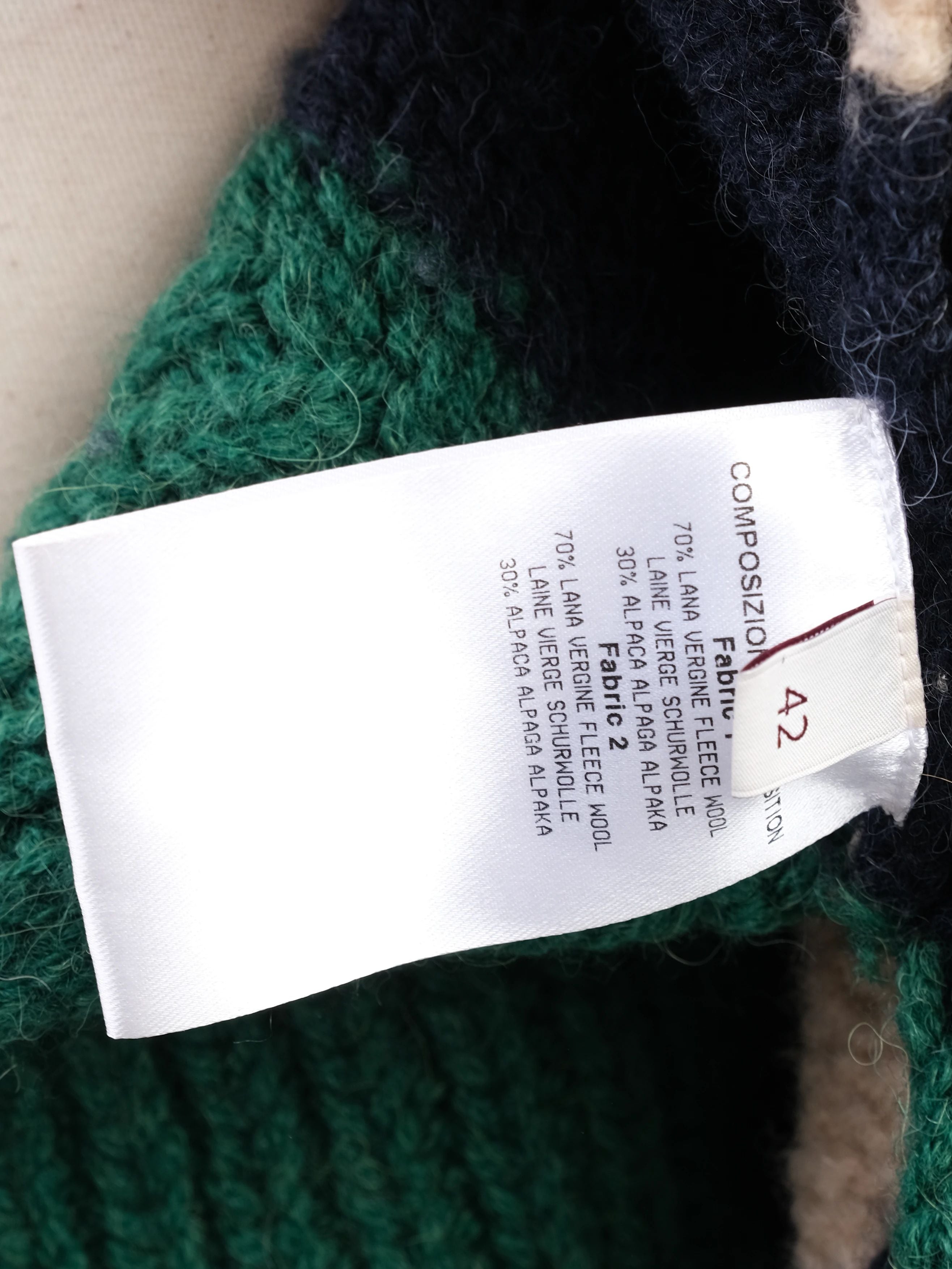 Excellent Stella McCartney Knitted Sweater M Wool Geometric Pattern