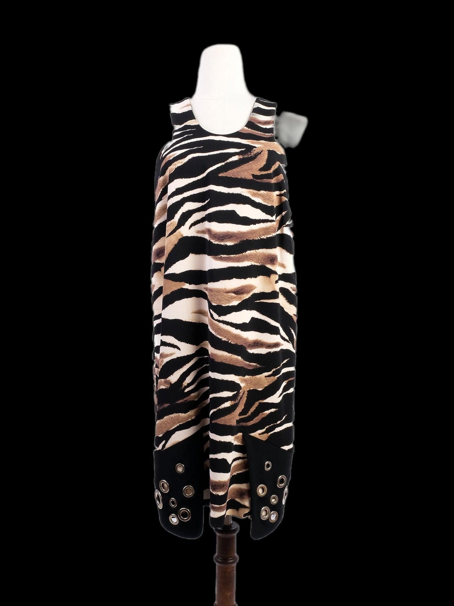 Excellent Just Cavalli Sleeveless Zebra Print Dress Size L