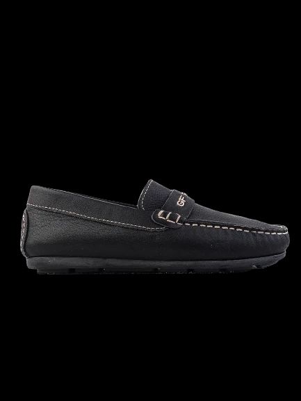 Excellent Gianfranco Ferr� Black Leather Loafers for Kids Size 31