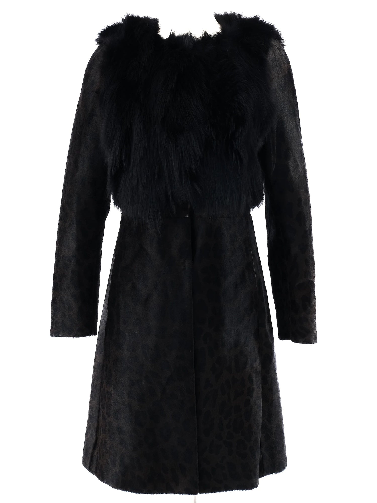 Excellent Prada Orange Fur-Like Coat Size L Women
