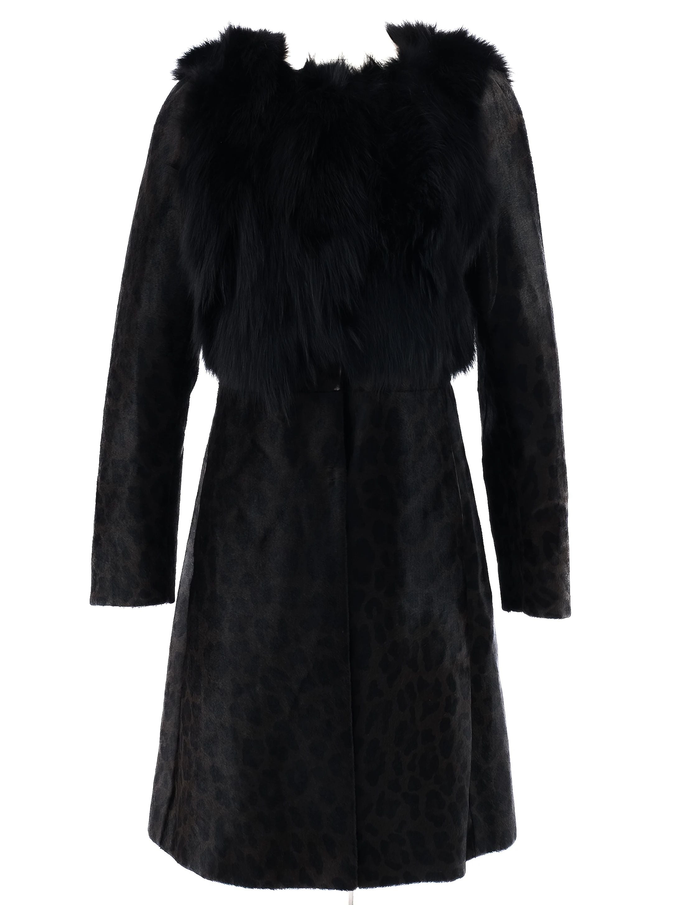 Excellent Prada Orange Fur-Like Coat Size L Women