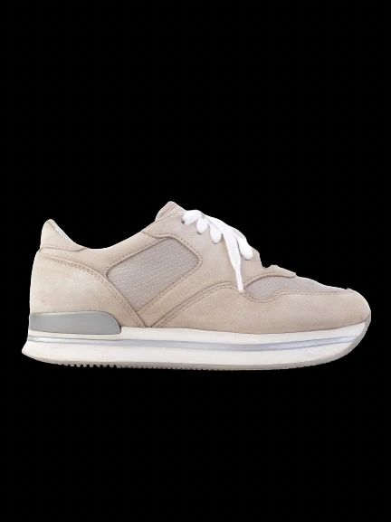 Excellent Hogan Gray Leather Sneakers Size 36.5 Women