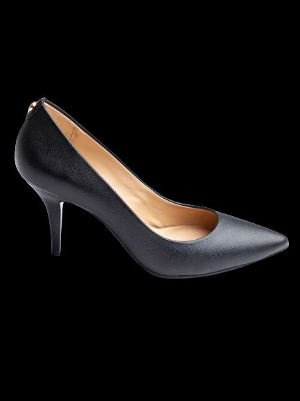 Good Michael Kors Black Leather High-Heeled Shoes Size 37
