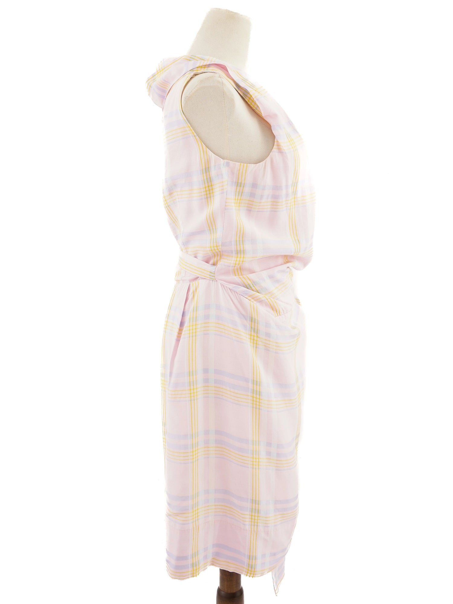Excellent Vivienne Westwood Pink Plaid Wrap Dress Size L Viscose