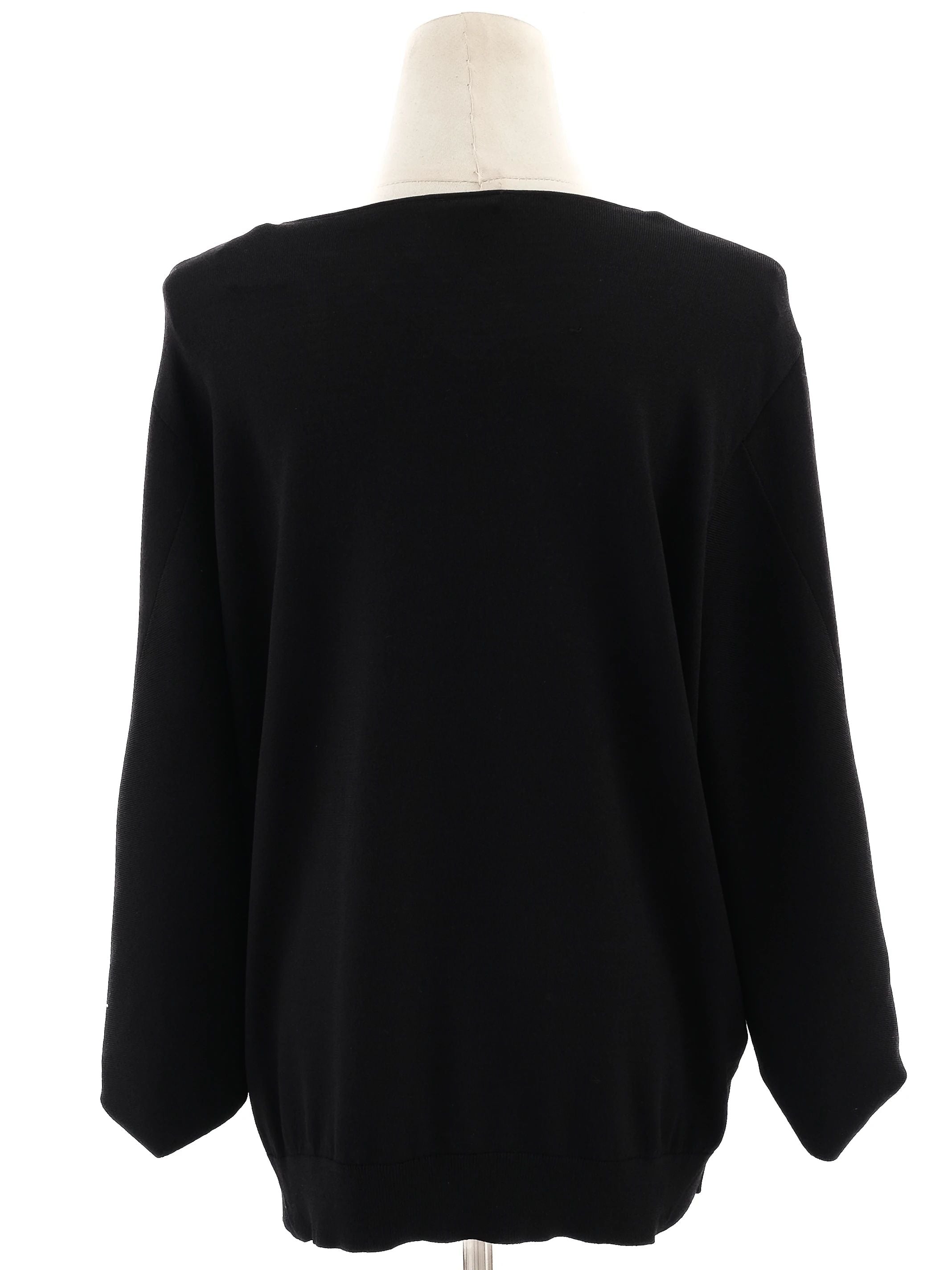 Excellent Cos Black Long Sleeve Blouse Size L Viscose
