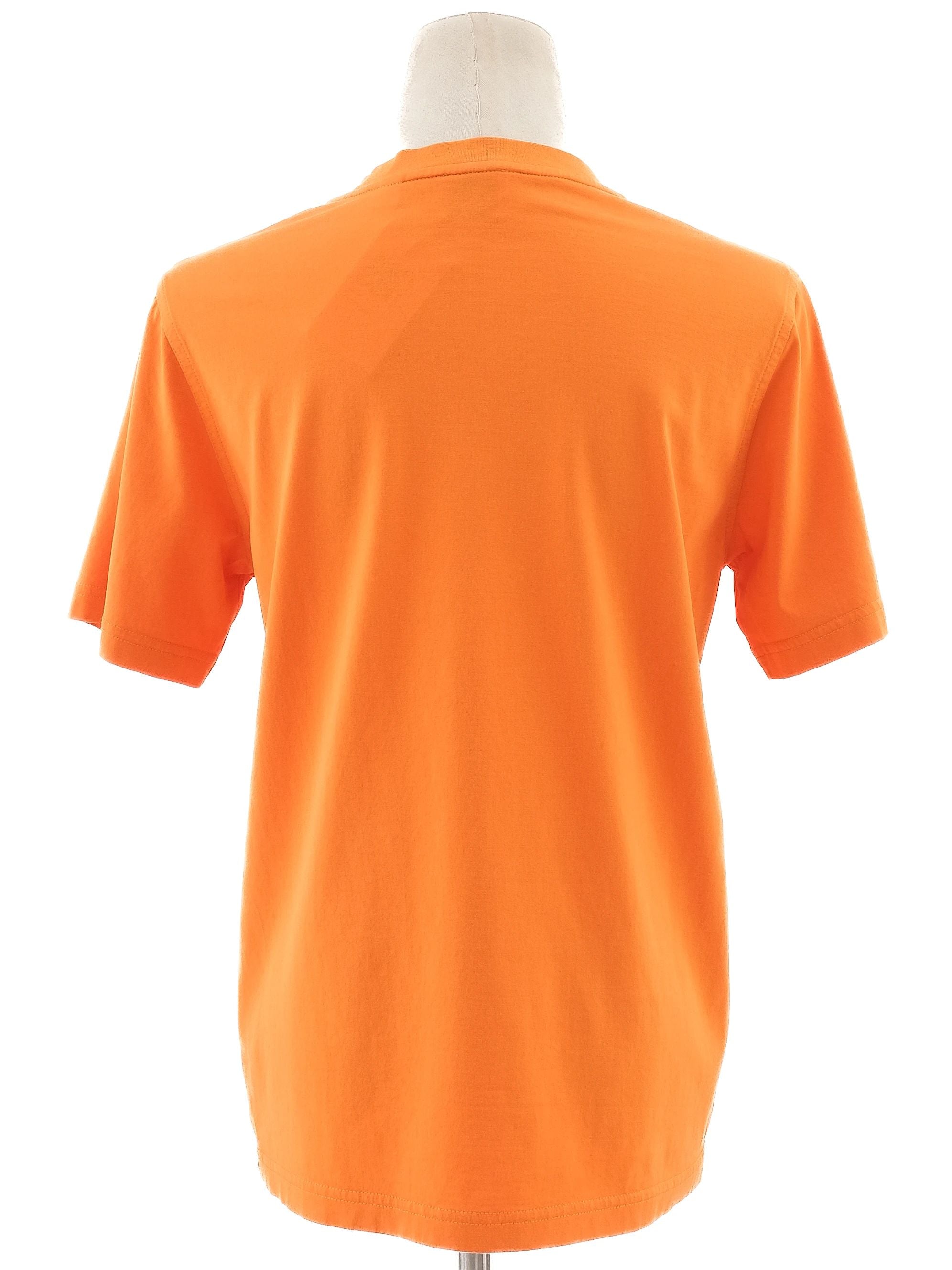 Excellent Burberry Orange T-Shirt Women Size S Cotton