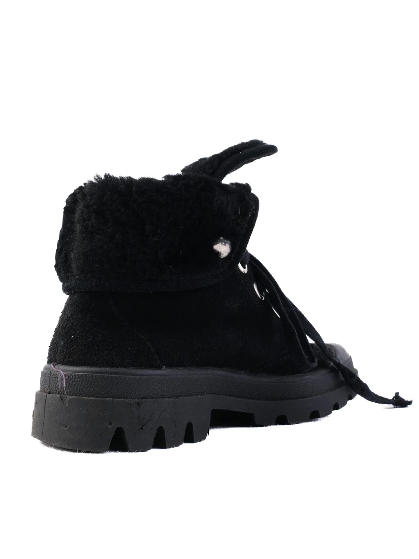 Excellent Judari Black Leather WomenÕs Boots Size 36 with Fur Lining