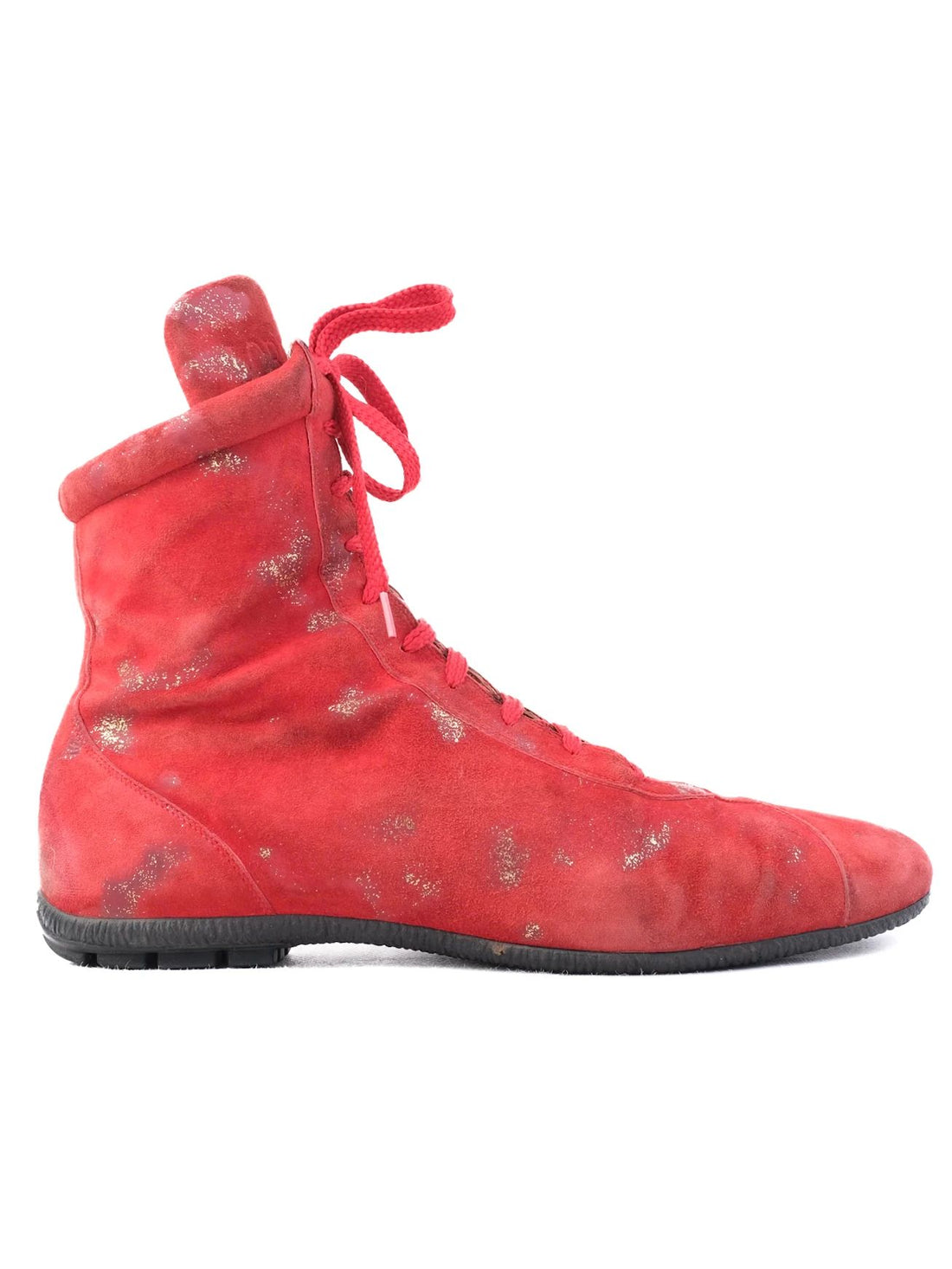 Good Easy by Loriblu Red Suede High-Top Boots Size 40,42