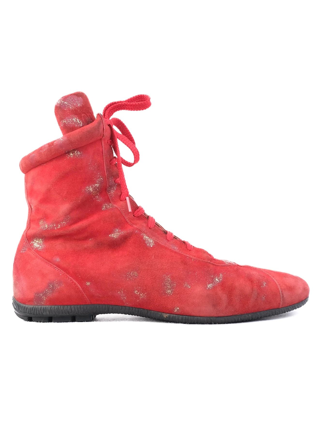 Good Easy by Loriblu Red Suede High-Top Boots Size 40,42