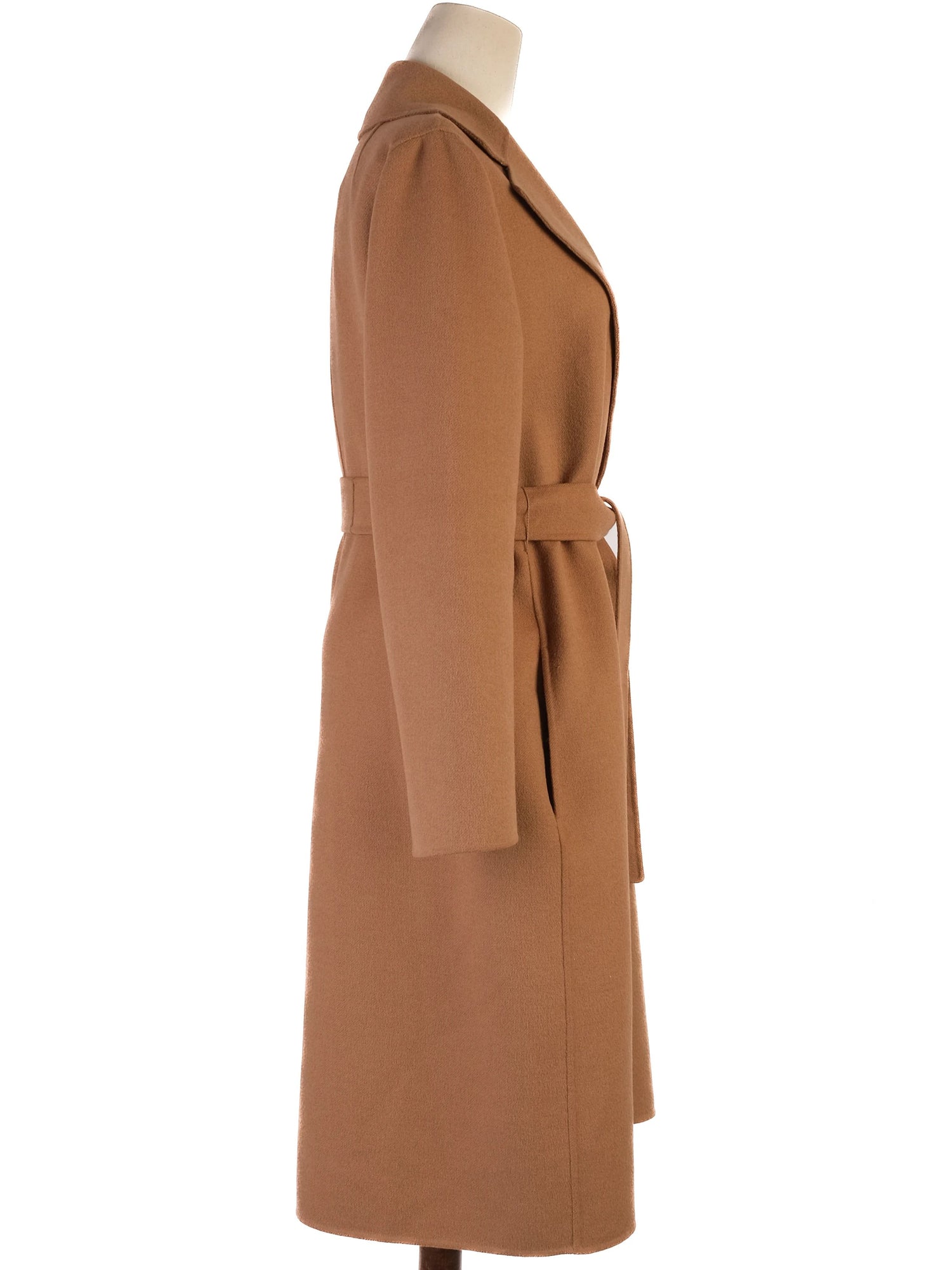 Max Mara Perfect Condition Orange Wool Wrap Coat Size S