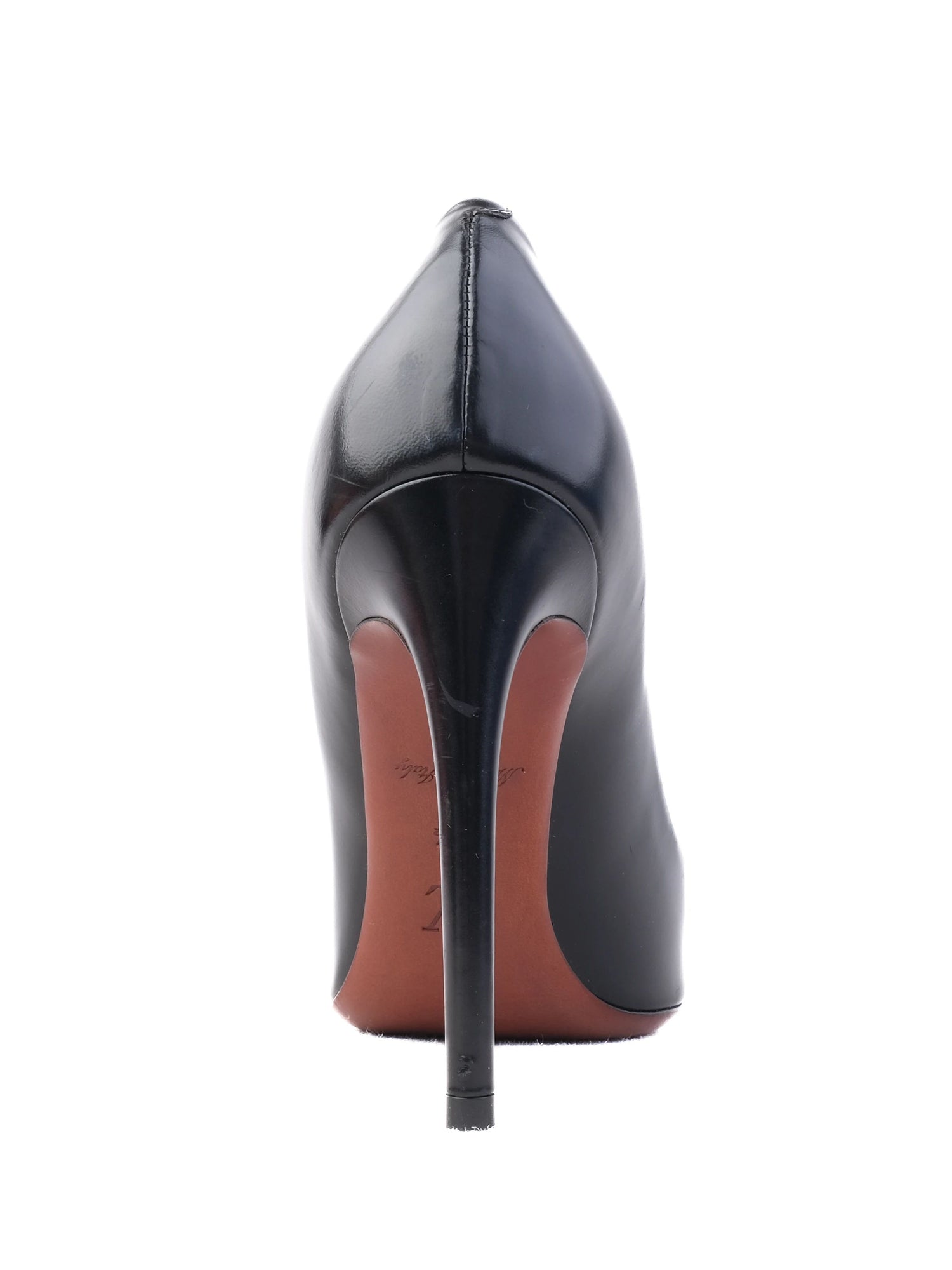 Excellent Louis Vuitton Black High-Heeled Shoes Size 38.5 Leather