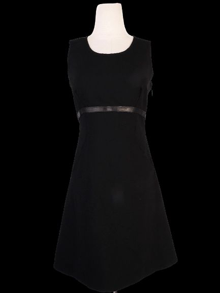 Perfect Dsquared2 Black Wool Sleeveless Dress with Belt XS