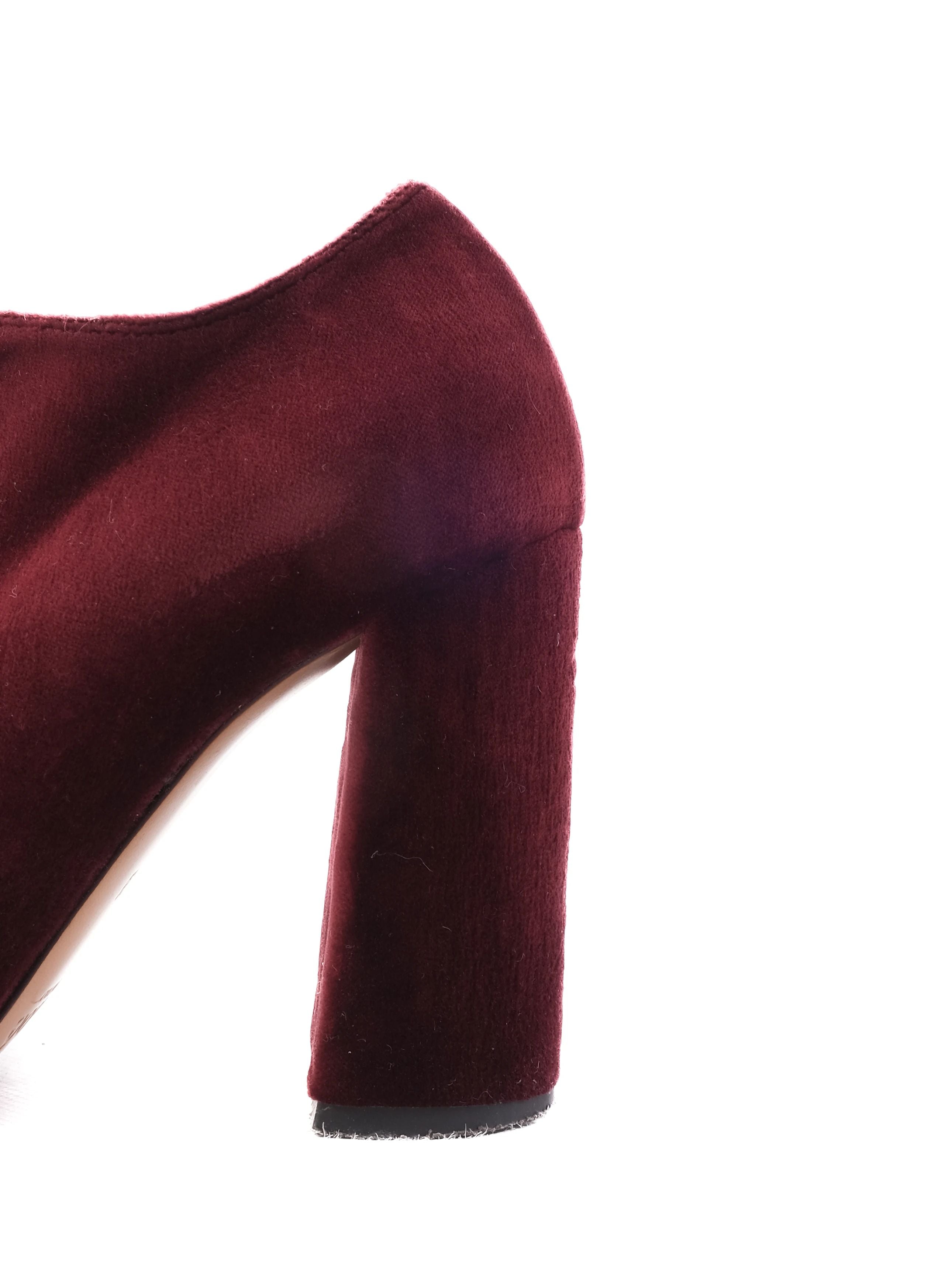 Excellent Chloe Red Suede High-Heeled Shoes Size 35