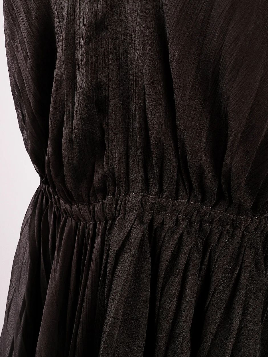 Excellent Fabiana Filippi Black Sleeveless Dress V-Neck Size N/A