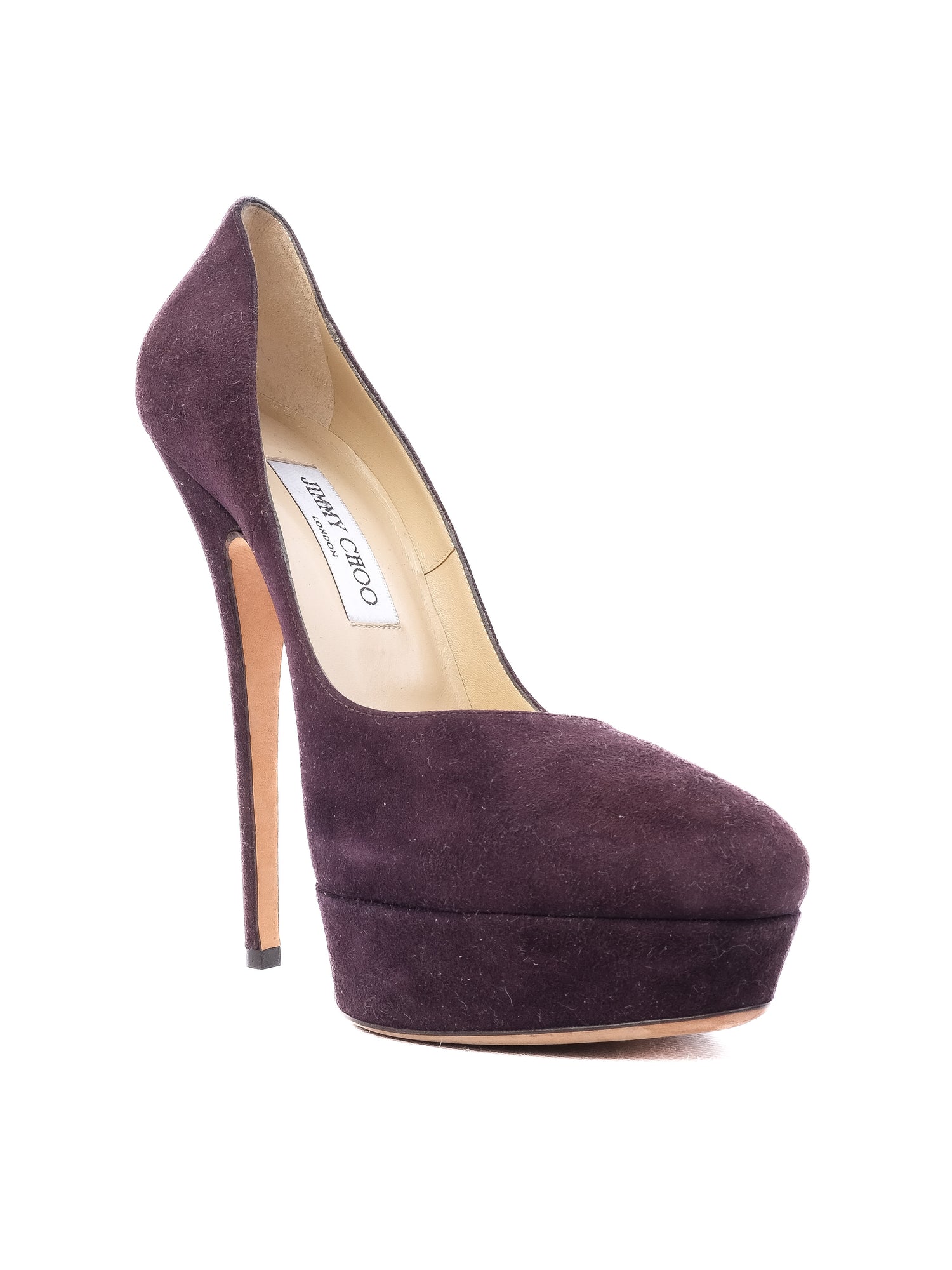 Perfect Jimmy Choo Purple Leather High Heeled Pumps Size 40