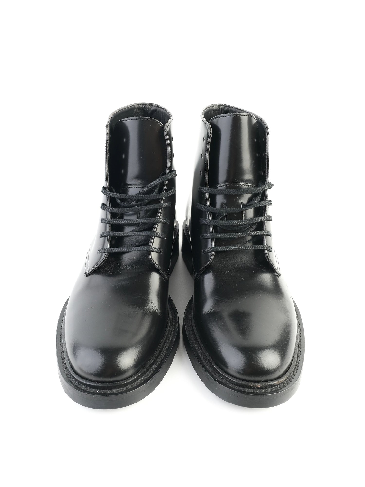 Excellent Yves Saint Laurent Black Leather Boots Size 40