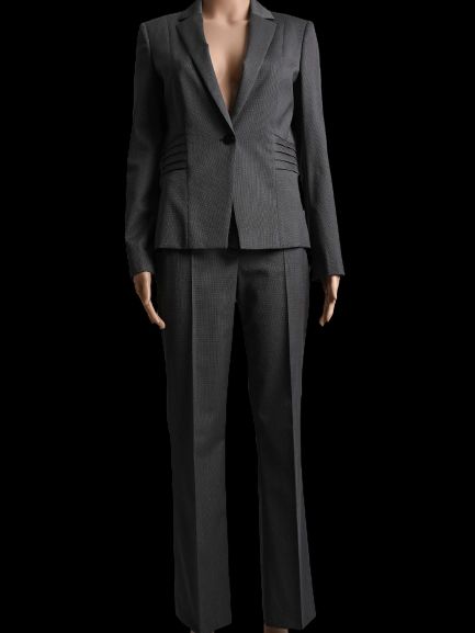 Excellent Hugo Boss Gray Cotton Pantsuit Size S for Women