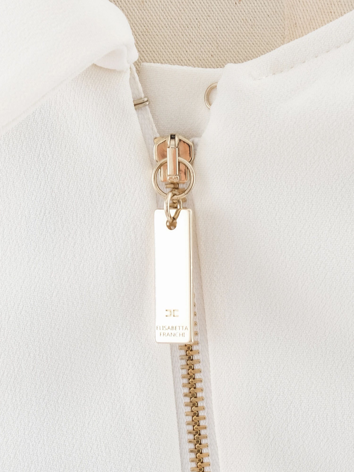 NEW Elisabetta Franchi White Asymmetrical Jumpsuit Size L