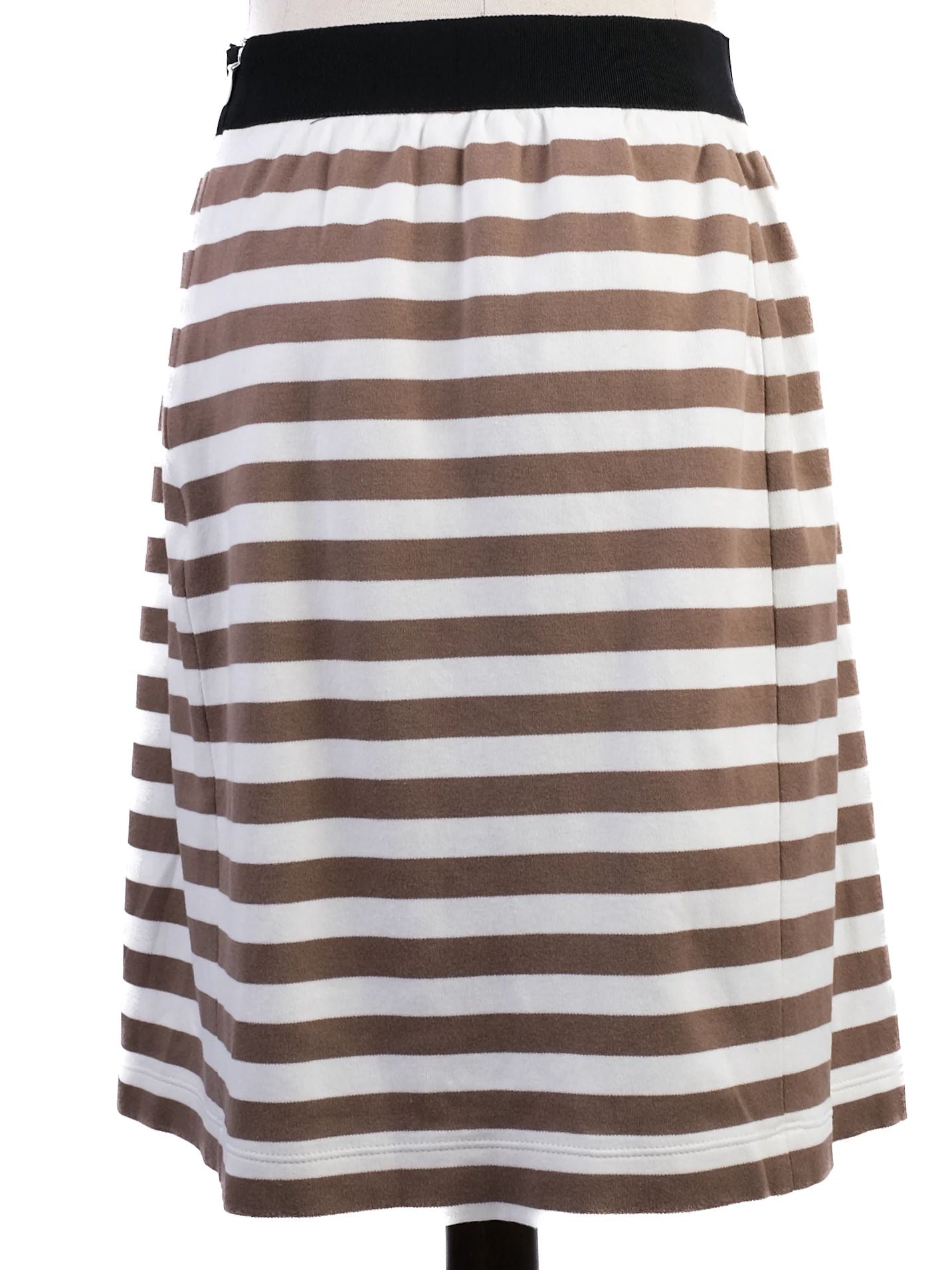 Excellent Moschino Striped Skirt Size M with Black Pockets & Buckle
