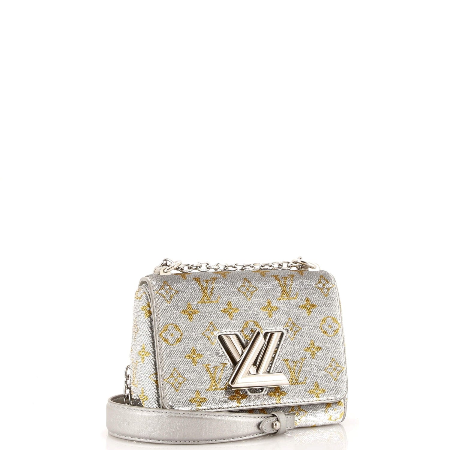 Louis Vuitton Twist Handbag Monogram Sequins Pm