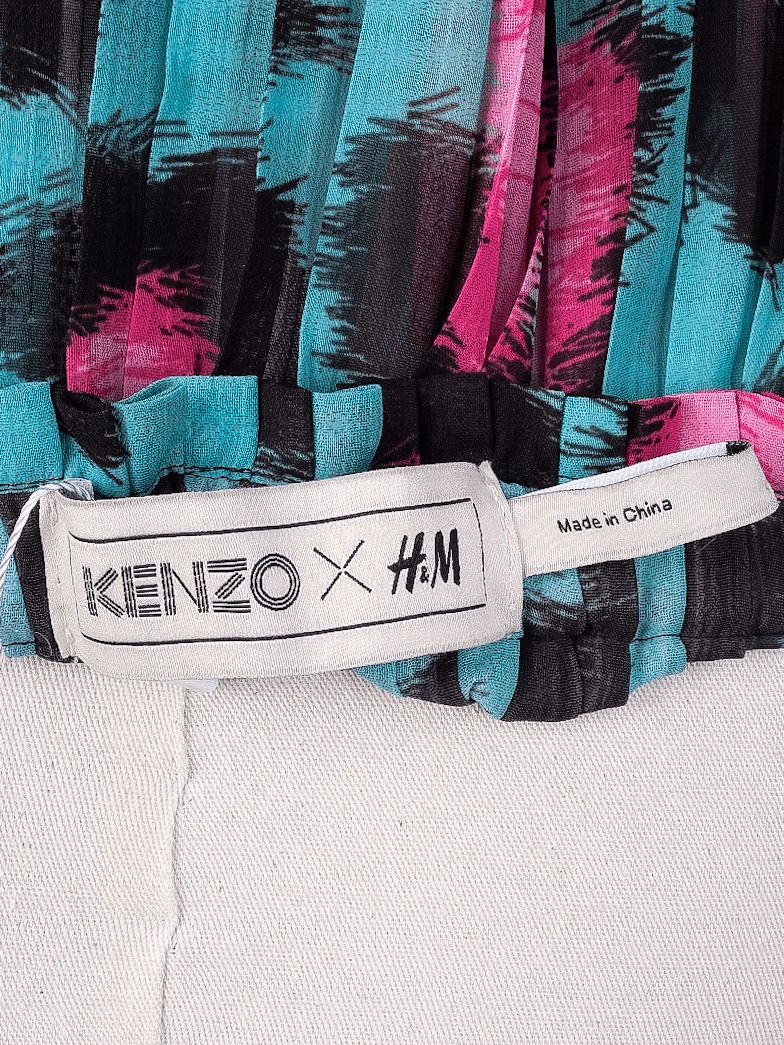 Excellent Kenzo & H&M Green Pleated Outfit Size M