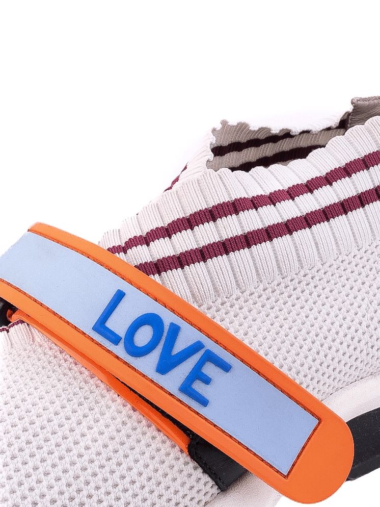 Perfect Fendi White Sneakers with Red Stripes Size 37 Women