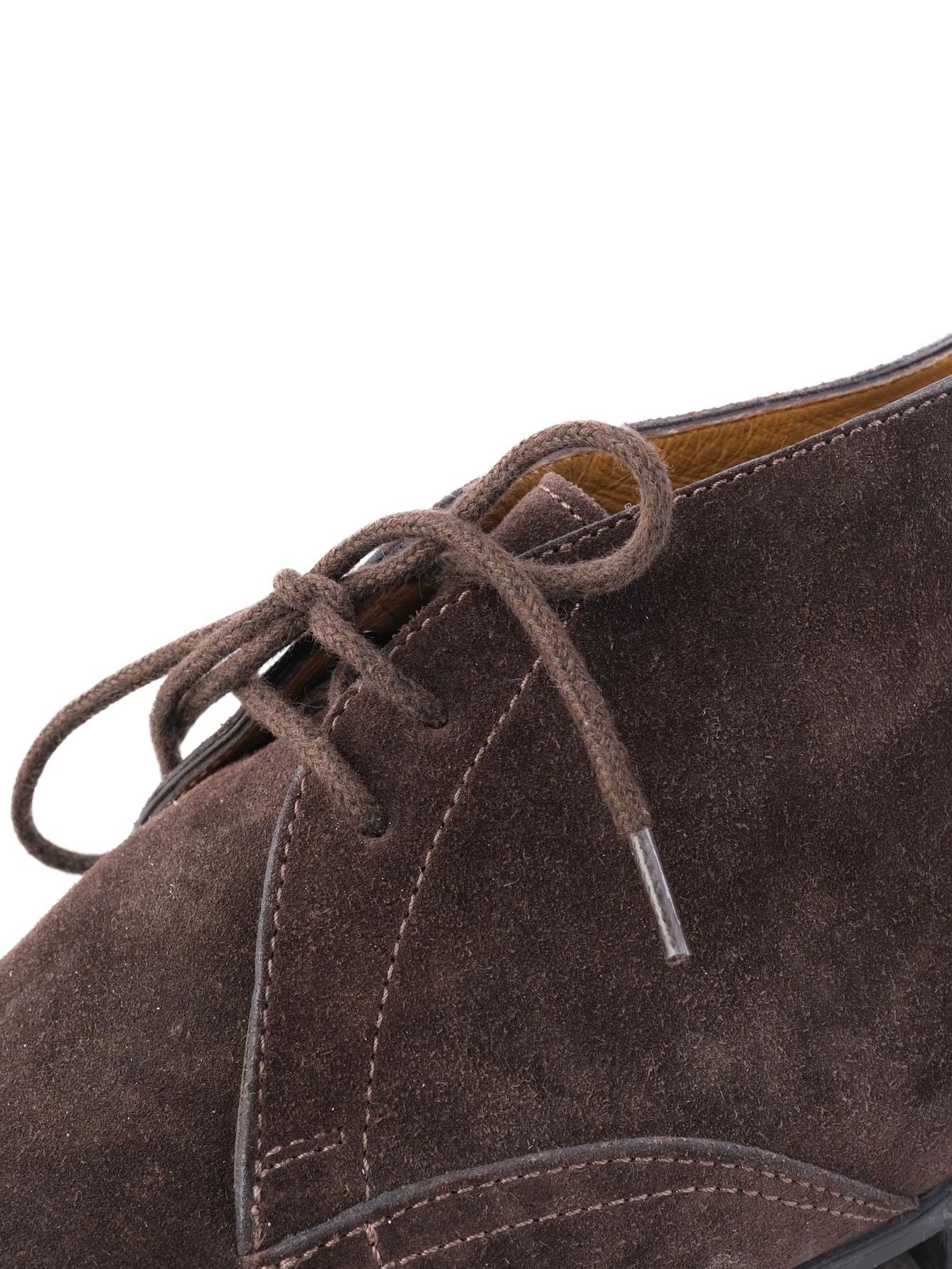 Excellent Santoni Orange Leather Chukka Boots Size 40 for Men