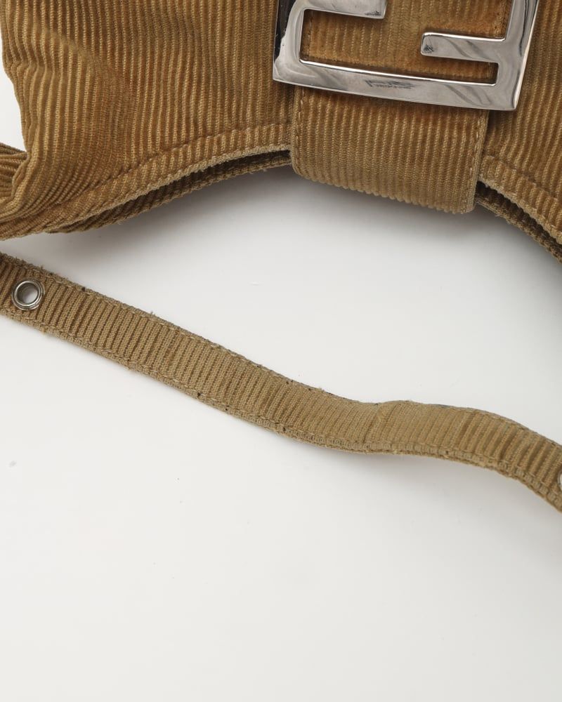 Fendi Corduroy Shoulder Bag