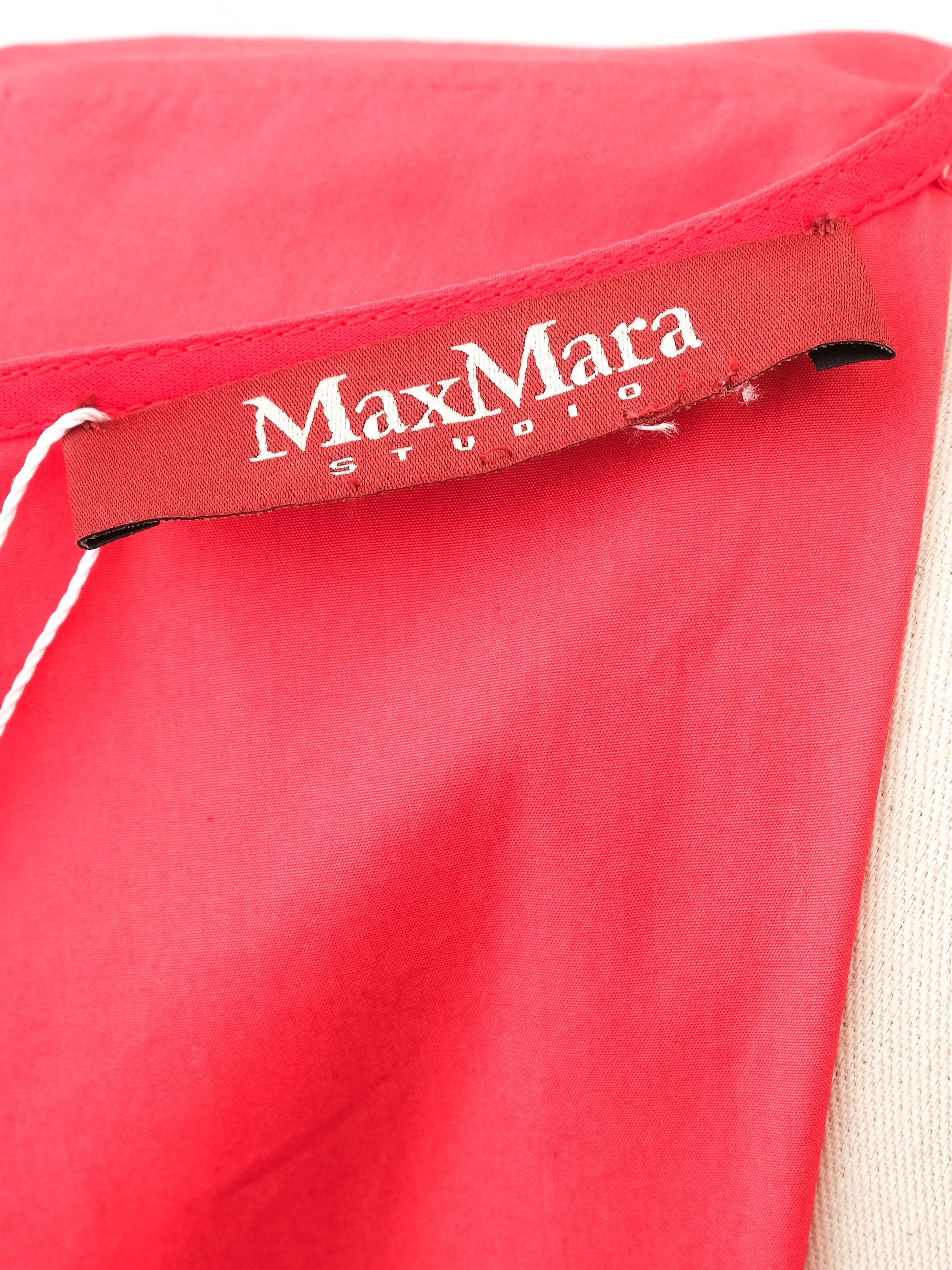 Excellent Max Mara Red Long Sleeve Dress Size L Polyester