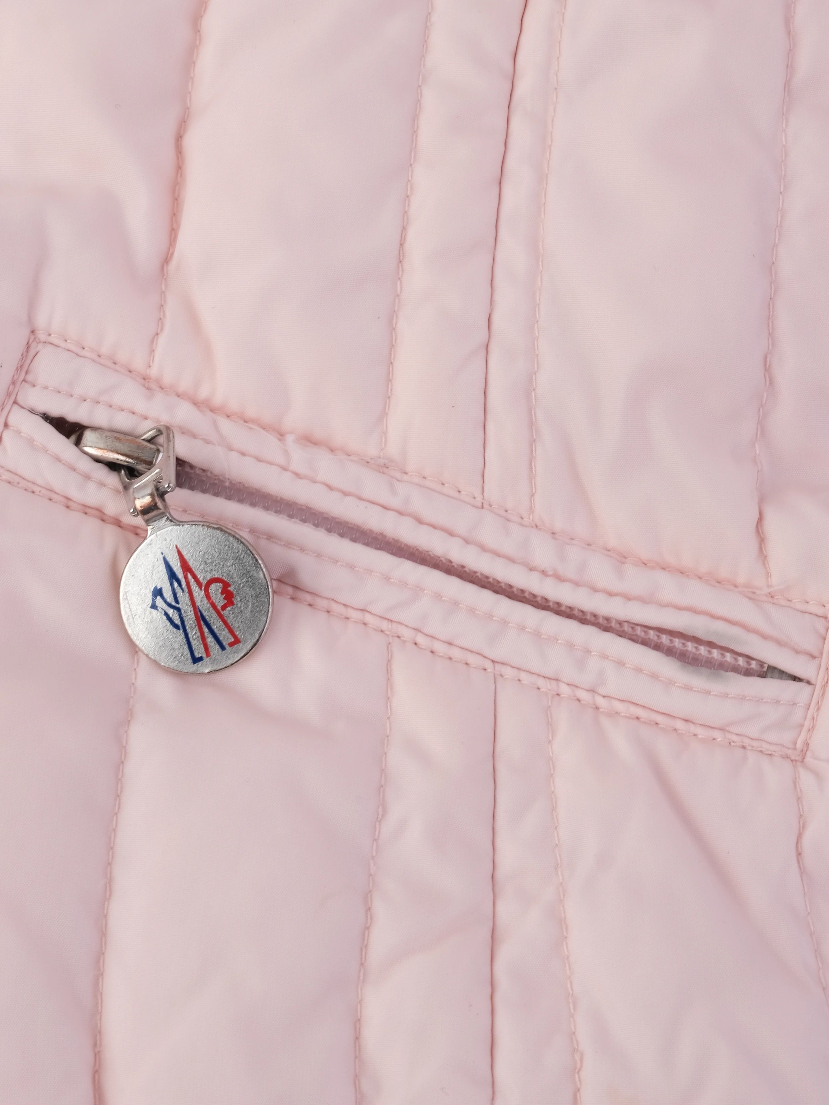 Excellent Moncler Kids Pink Quilted Jacket Size 2 - Nylon