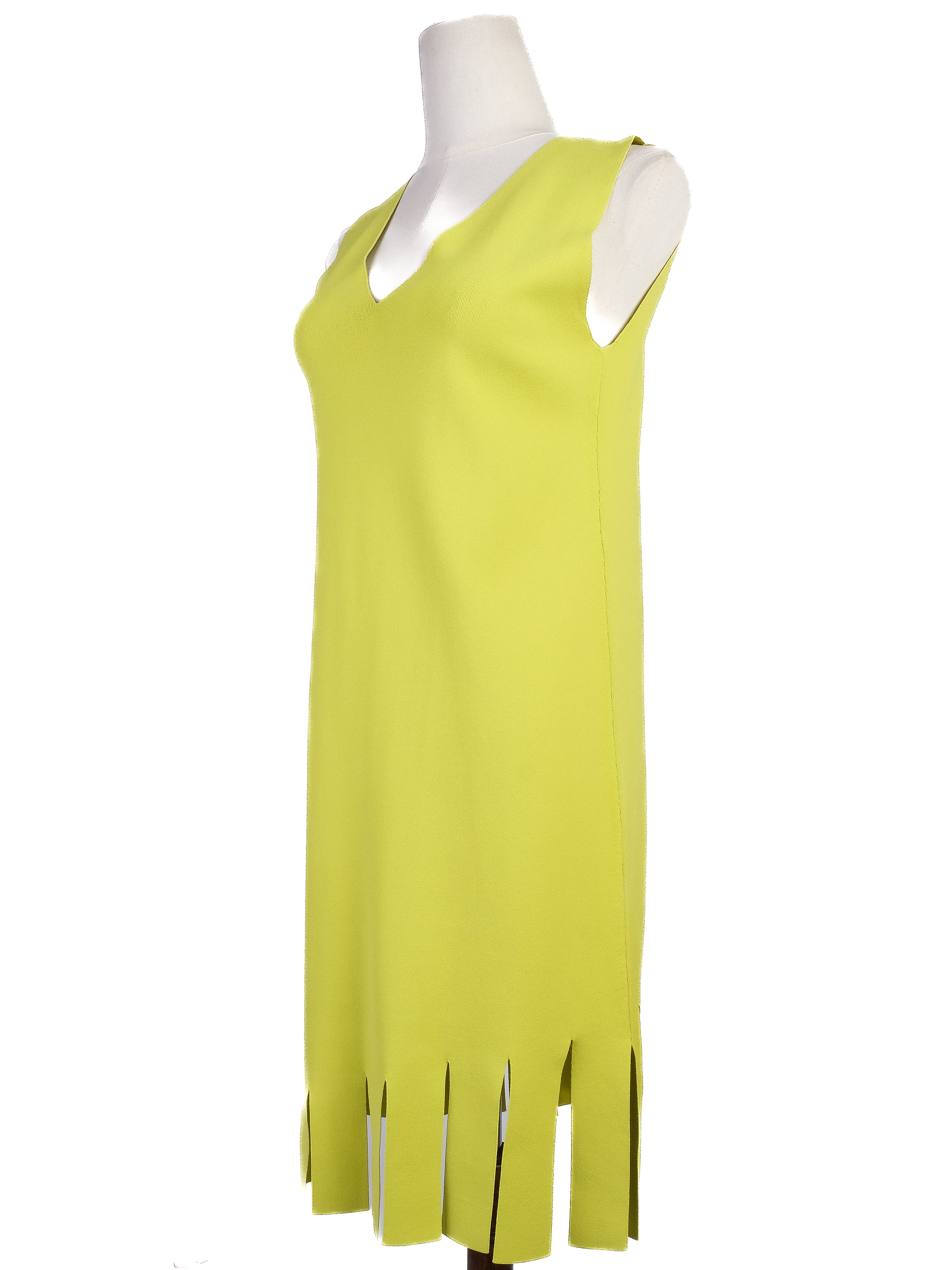 Excellent D.Exterior Green V-Neck Sleeveless Dress Size S