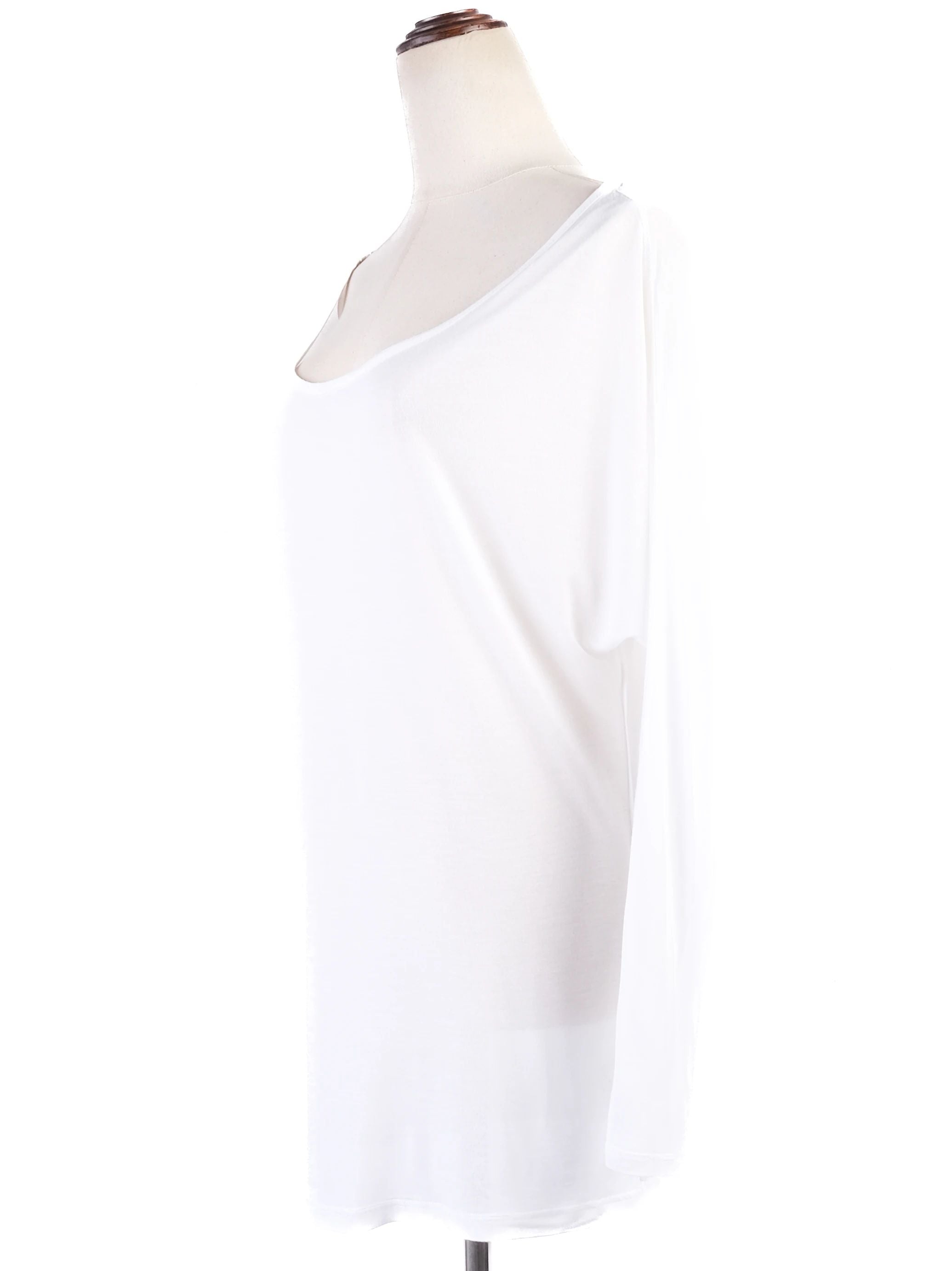 NEW Dolce Gabbana White Modal Off-Shoulder Blouse Size L