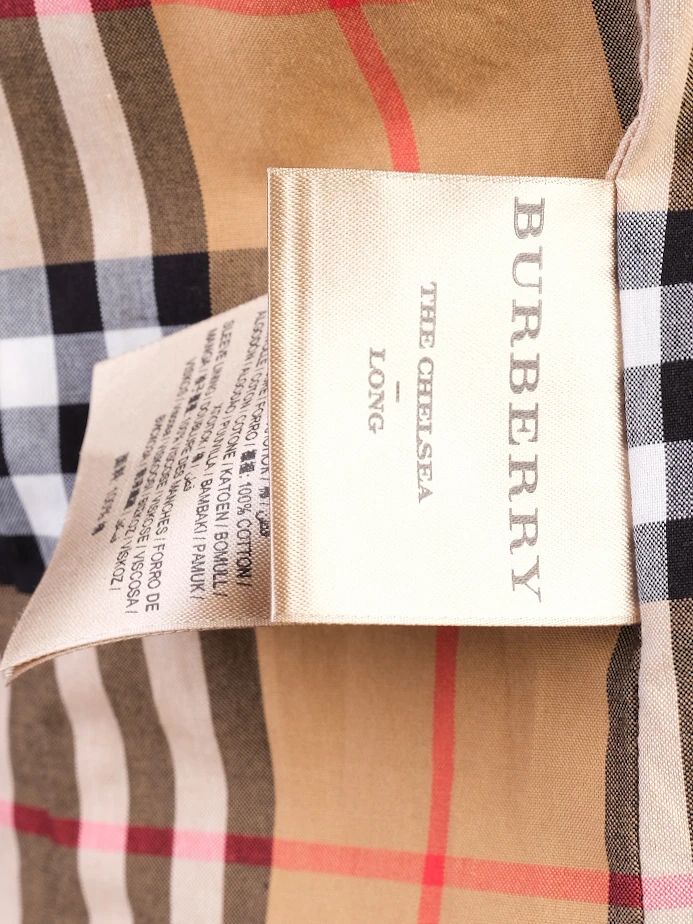 EXCELLENT Burberry Black Trench Coat Double-Breasted Women&