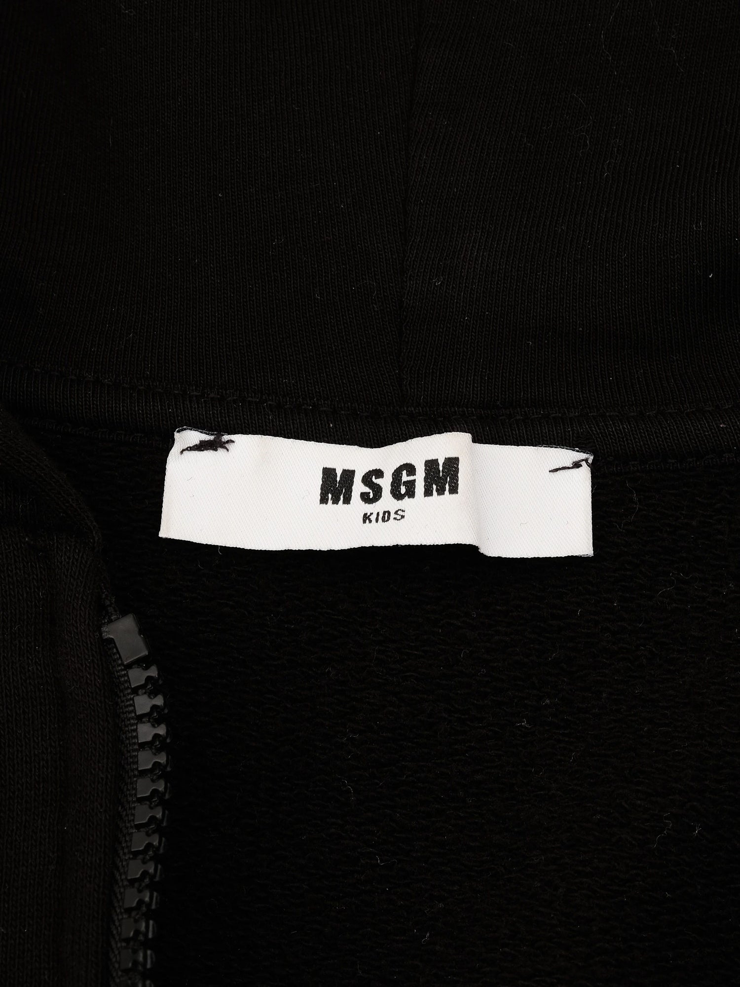 MSGM Black Cotton Hoodie Size 10 for Kids Excellent Condition