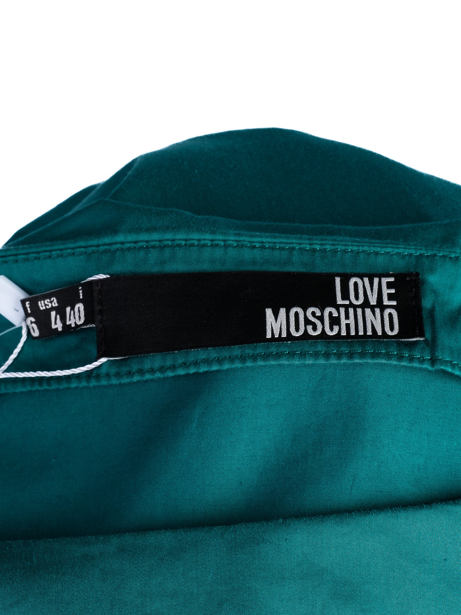 Excellent Moschino Green Polyester Dress Size M with Belt Detail