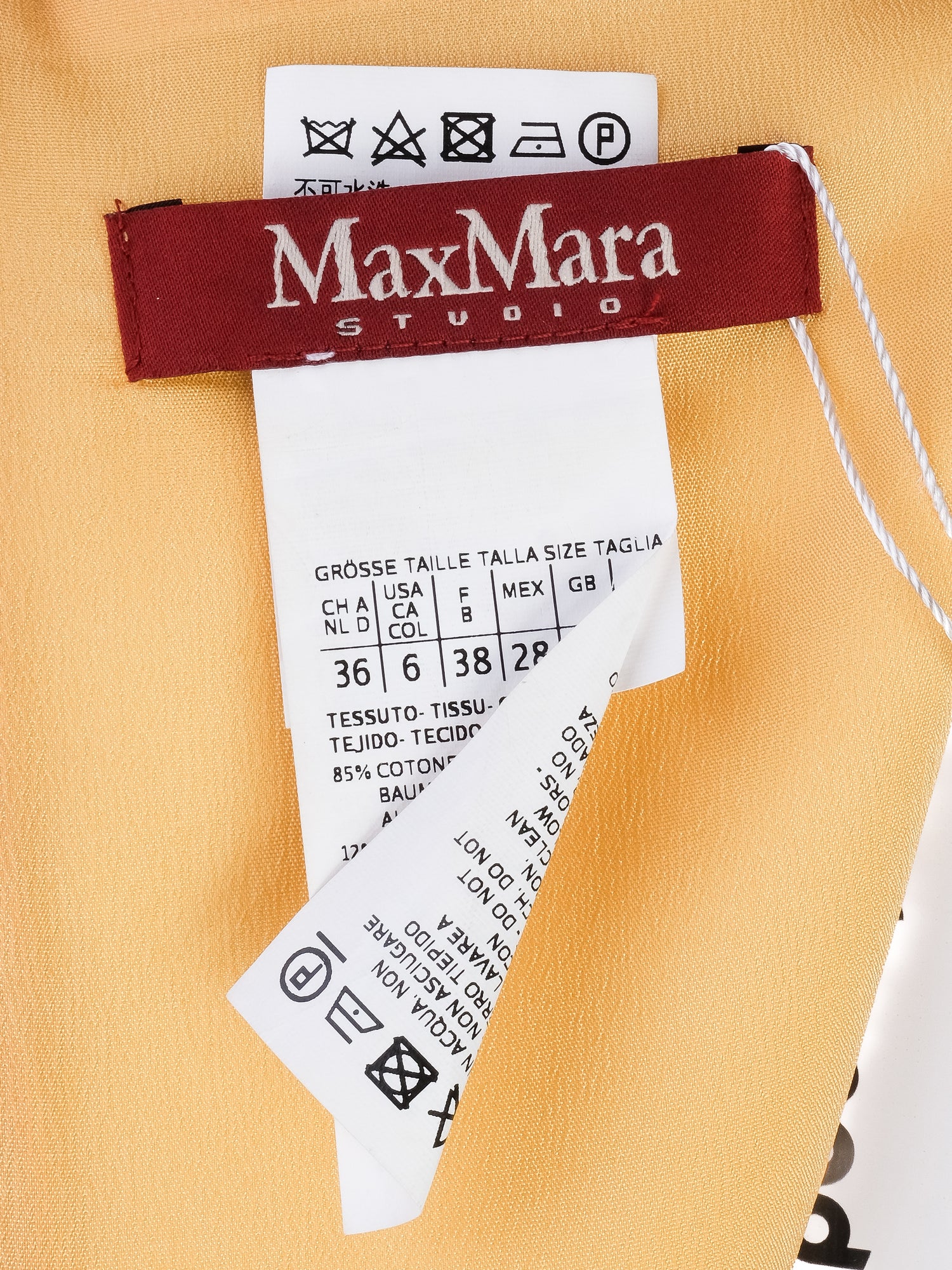 Max Mara Yellow Silk Dress Sleeveless Excellent Condition