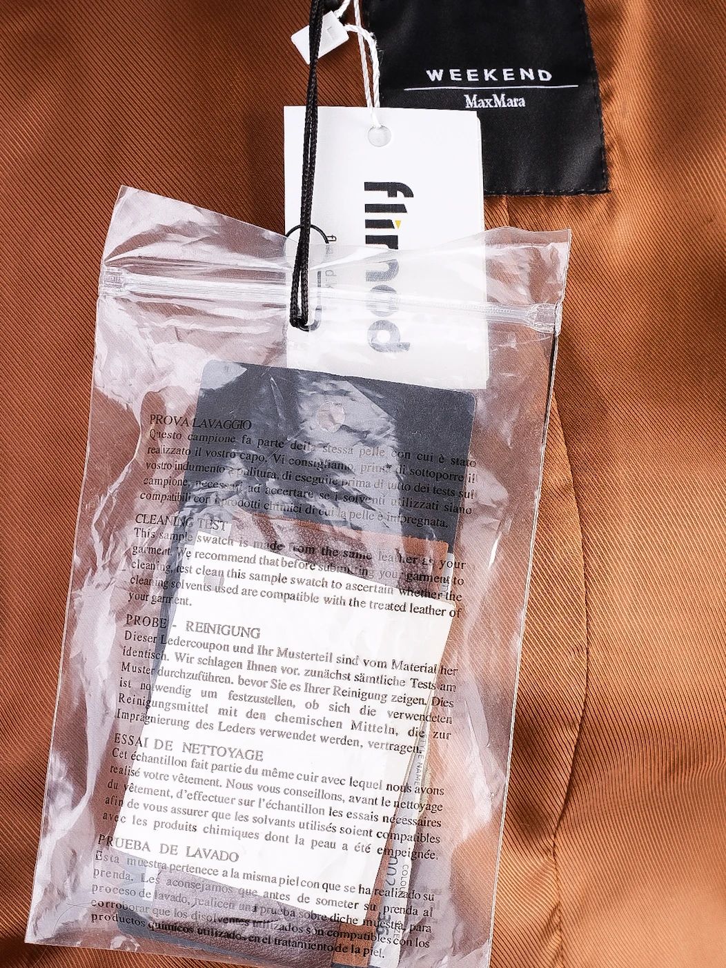 NEW Max Mara Orange Double-Breasted Leather Jacket Size XS