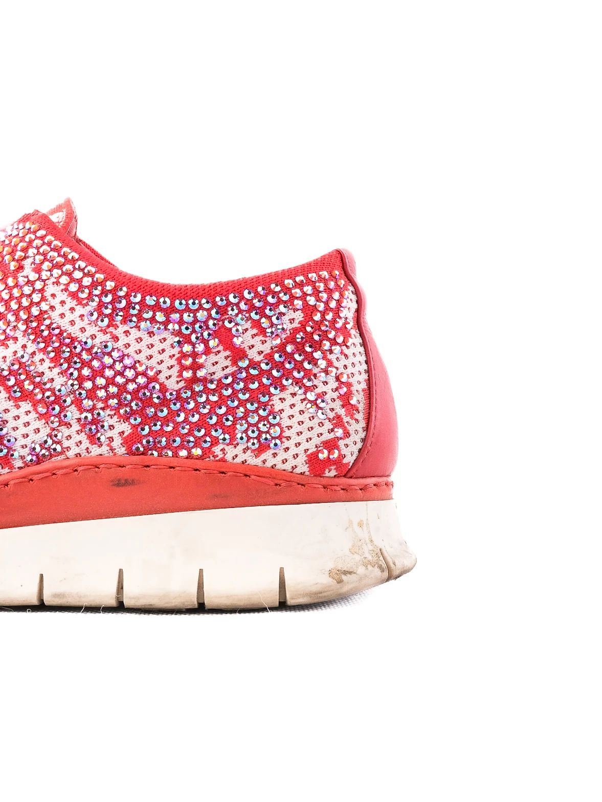 Excellent Lesilla Red Rhinestone Sneakers Women&