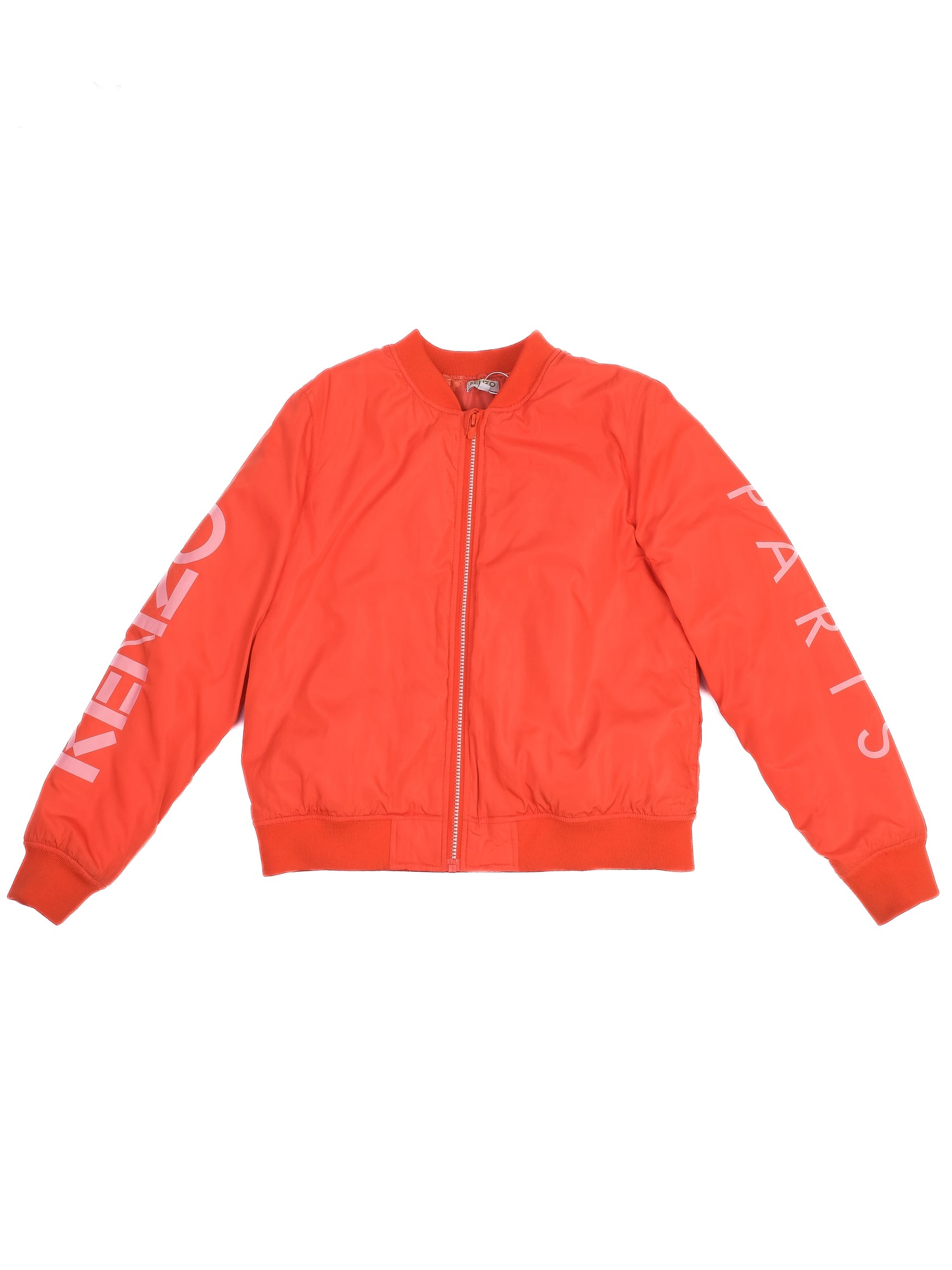 Excellent Kenzo Kids Orange Polyester Jacket Size 14 with Text