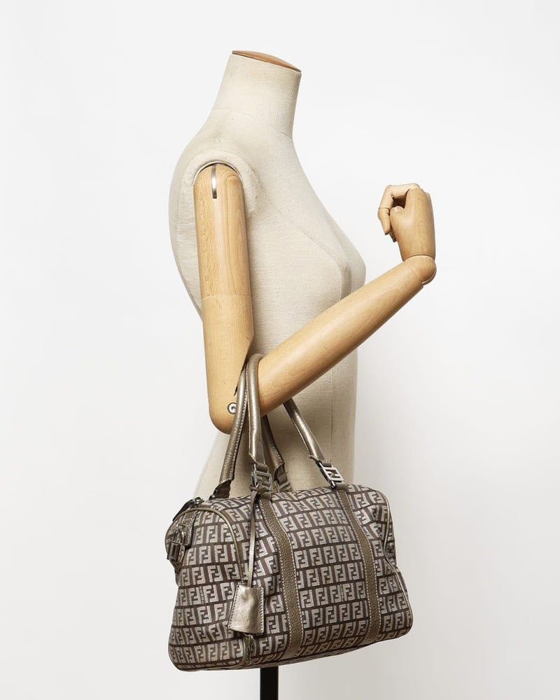 Fendi Zucca Boston Bag