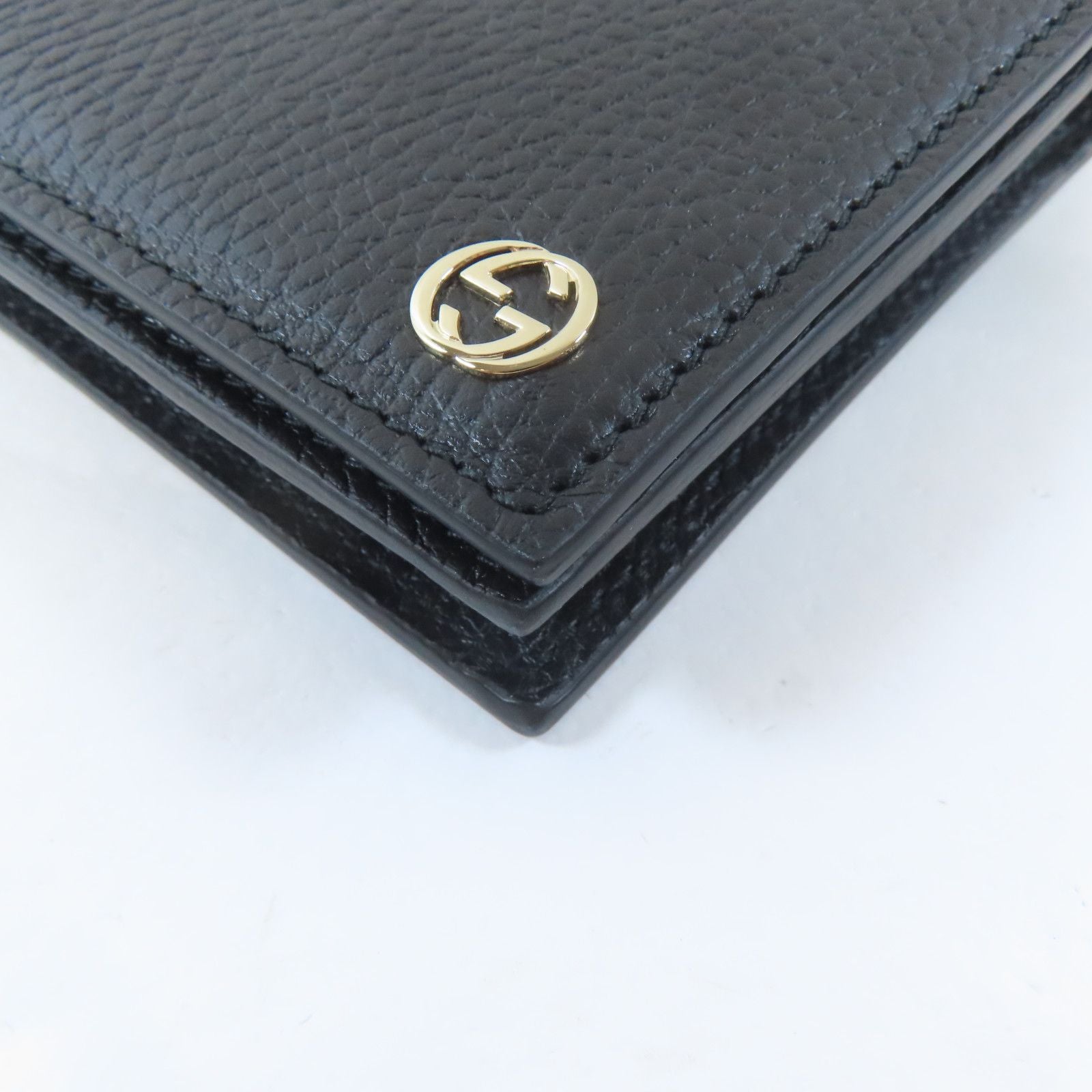Gucci Textured Calfskin Medium Betty Chain Wallet Black