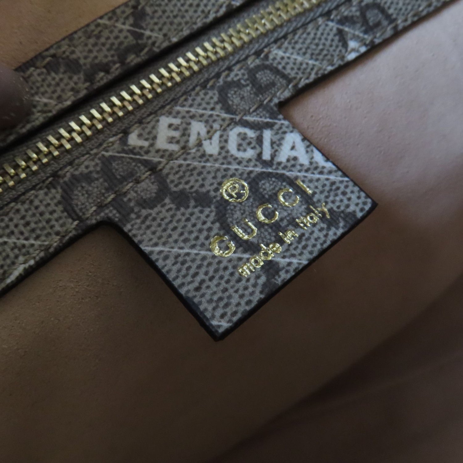 Gucci Painted Canvas Guccix Baleniaga Jackie 1961 Gold Handmade Shoulder And Back Bag 2way Shoulder Bag Brown Pvc Coated