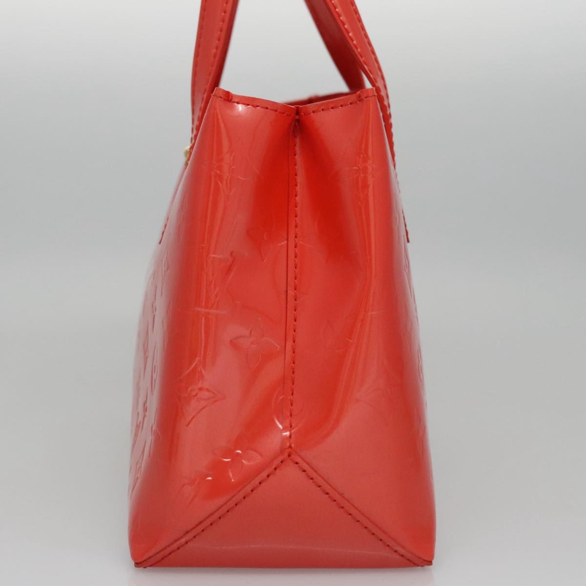 Louis Vuitton Vernis Wilshire Pm Hand Bag Orenge M 93644 Lv Auth