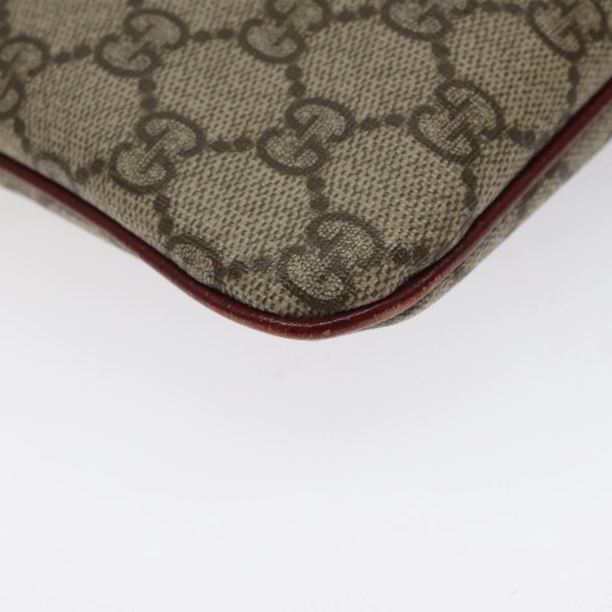 Gucci Gg Supreme Hand Bag Pvc Leather Beige 117551 Auth
